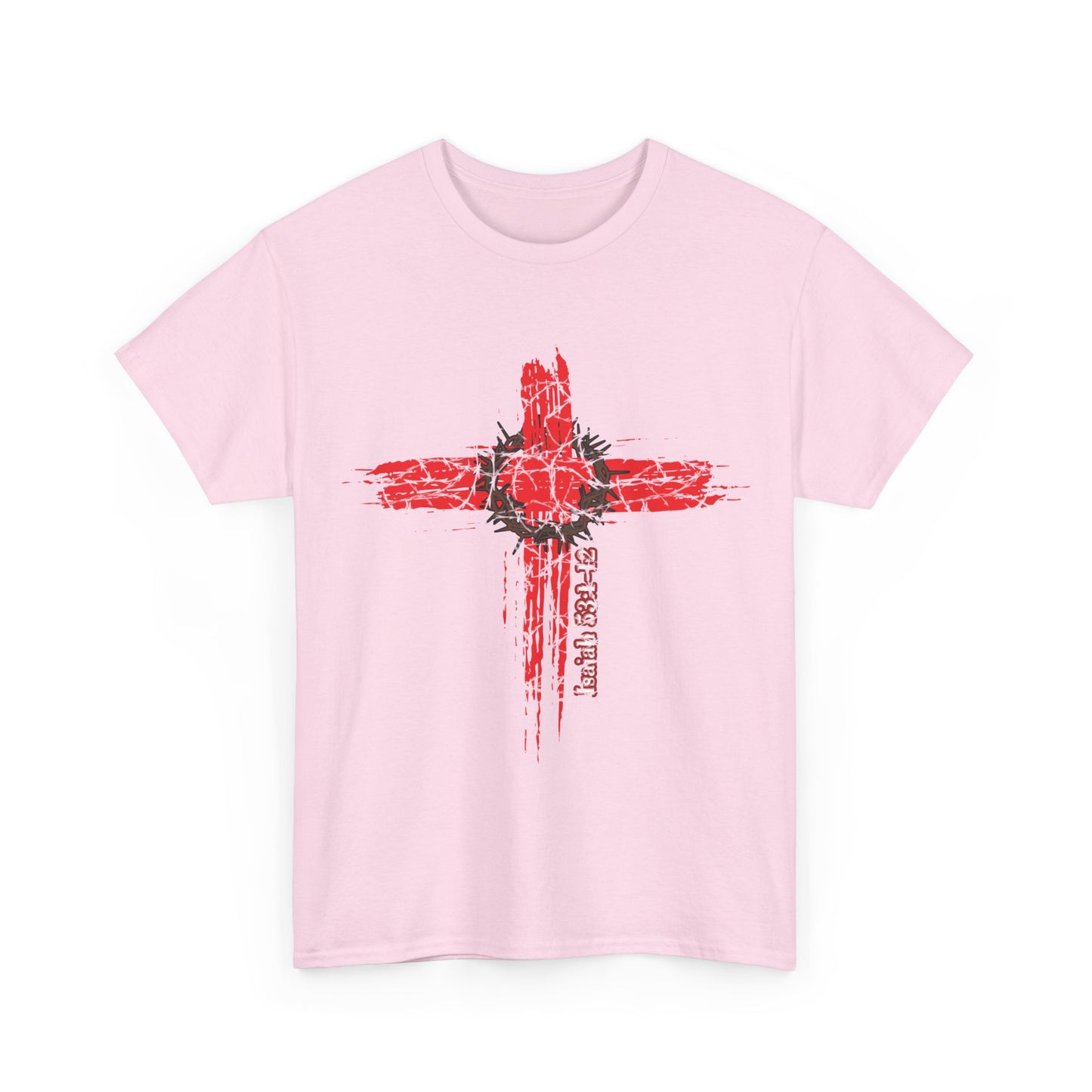 Isaiah 53:1-12 Cross Unisex Heavy Cotton Shirt