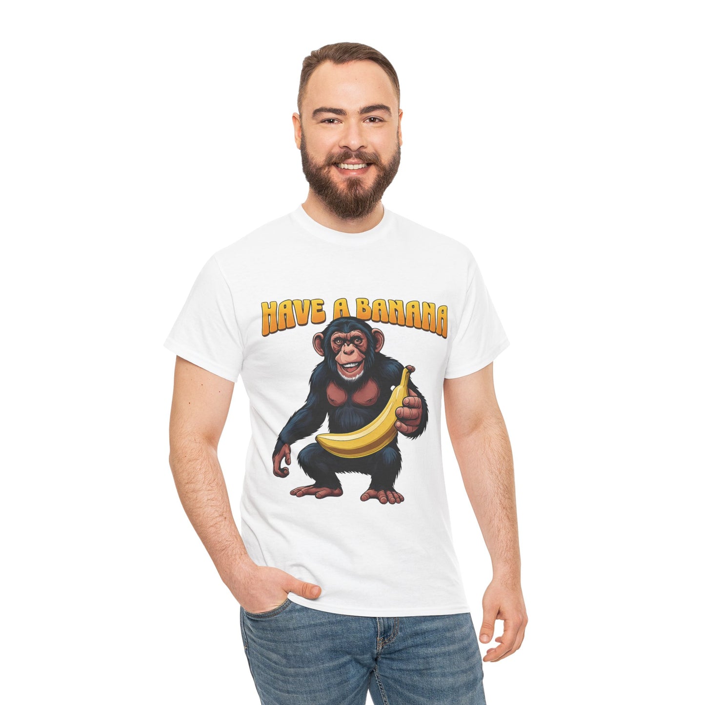 Have a Banana and Stress Less Unisex Heavy Cotton T-shirt