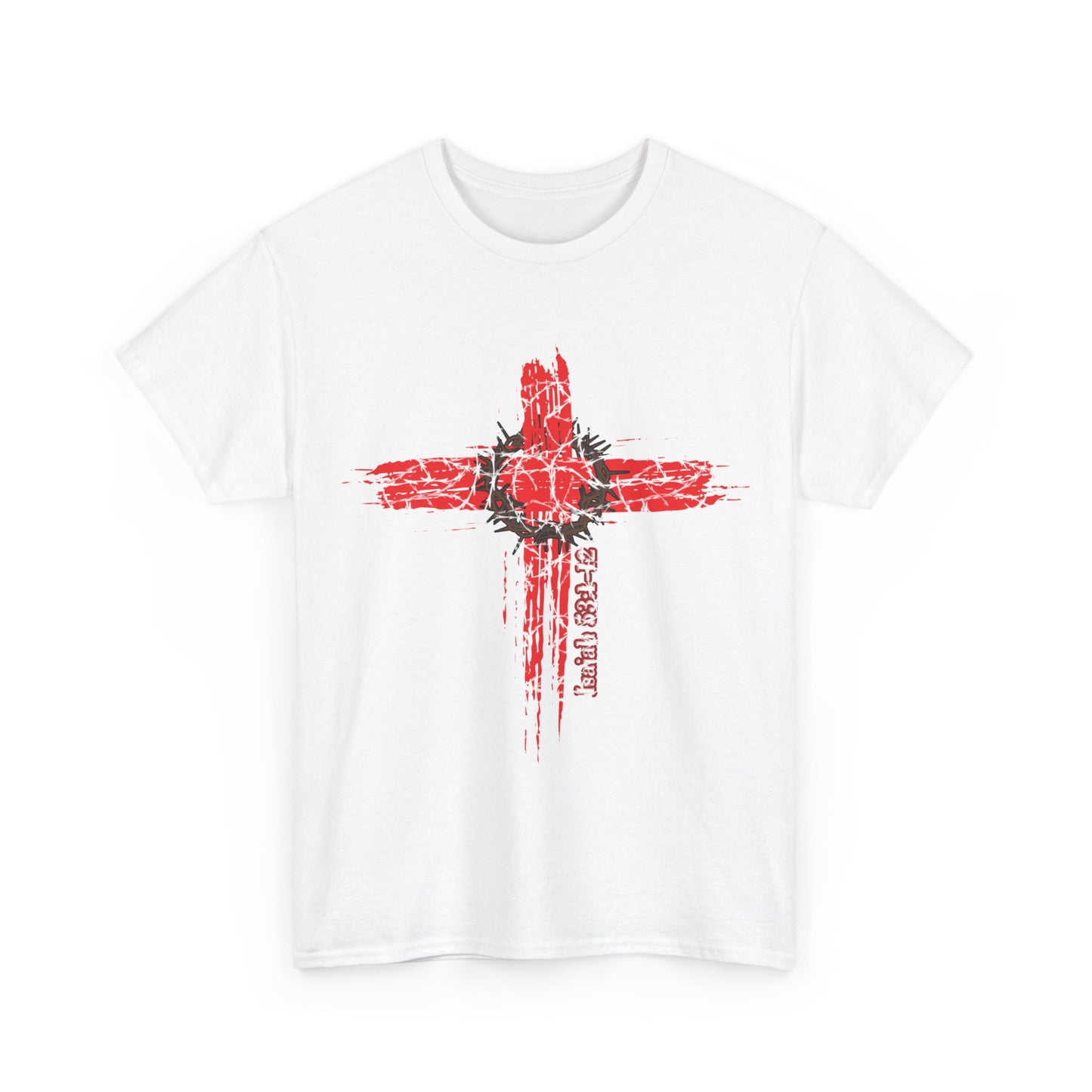 Isaiah 53:1-12 Cross Unisex Heavy Cotton Shirt