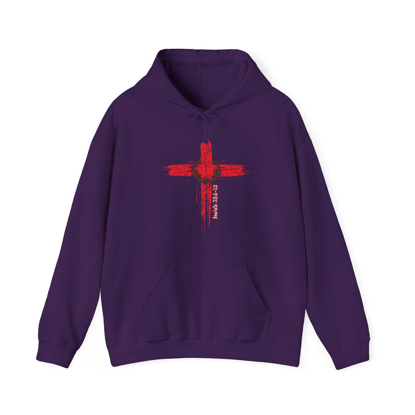 Isaiah 53:1-12 Cross Unisex Heavy Blend Hoodie