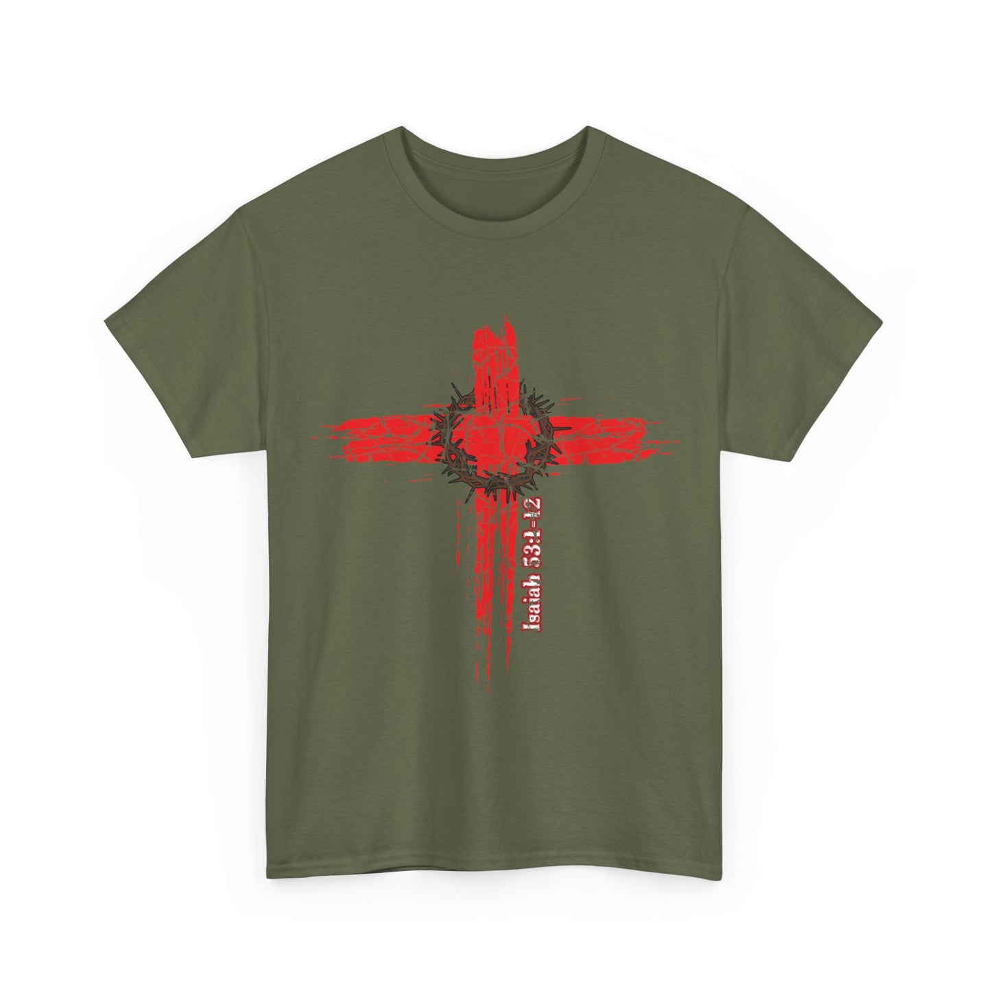 Isaiah 53:1-12 Cross Unisex Heavy Cotton Shirt
