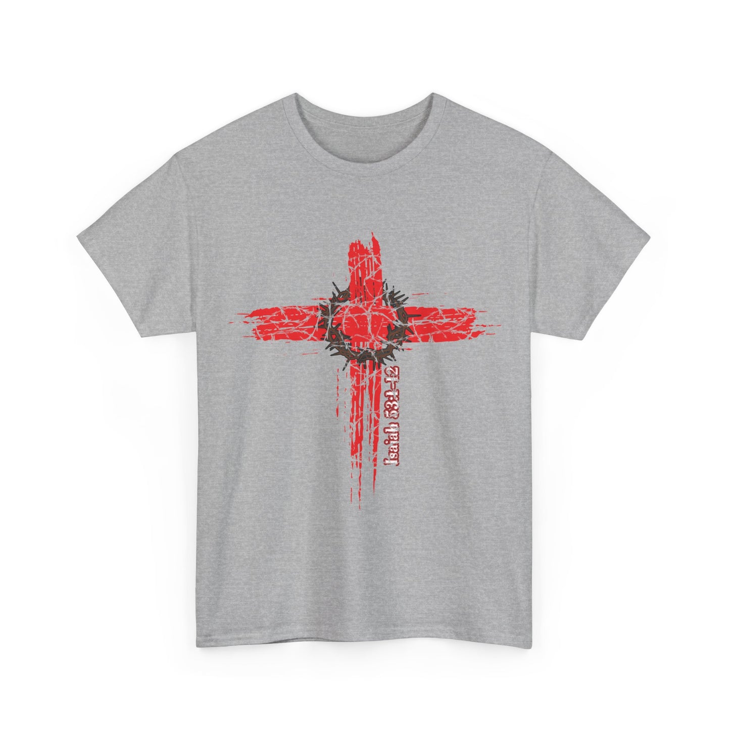 Isaiah 53:1-12 Cross Unisex Heavy Cotton Shirt
