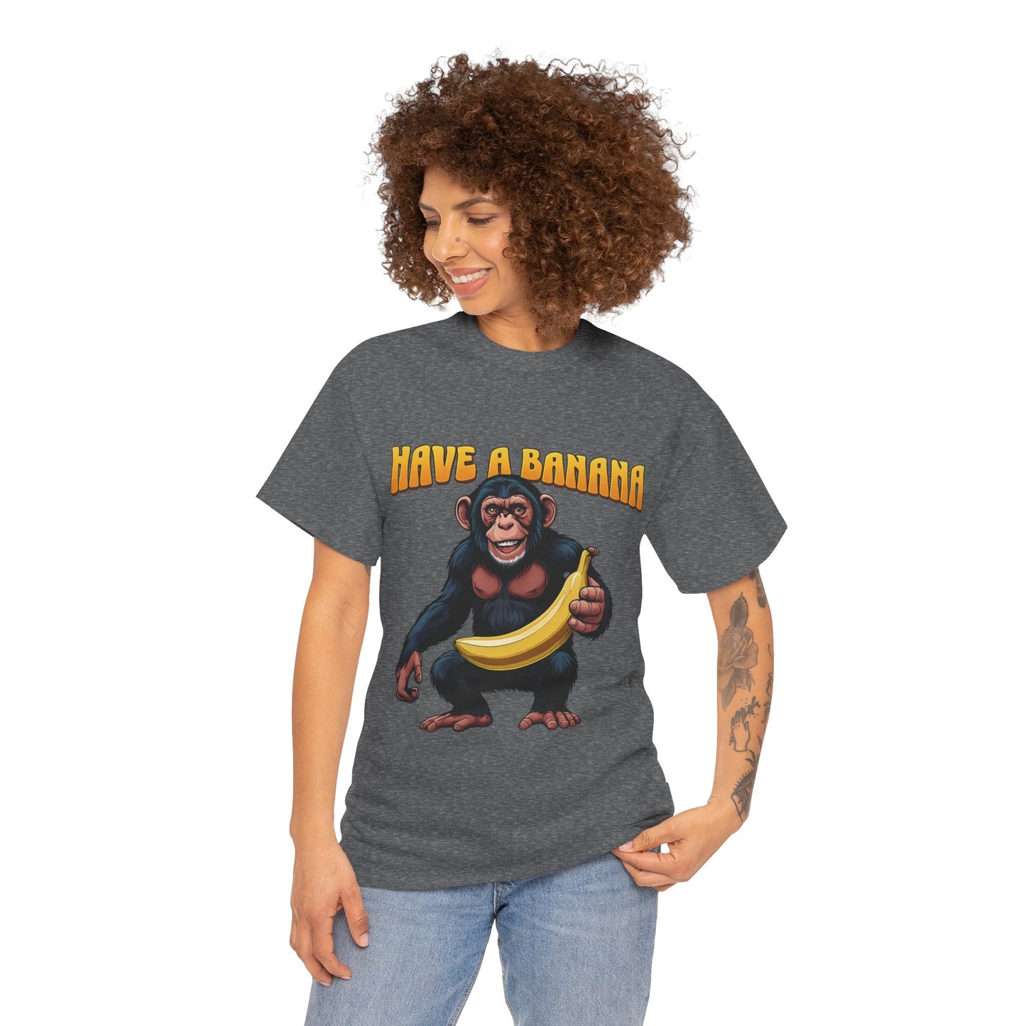 Have a Banana and Stress Less Unisex Heavy Cotton T-shirt