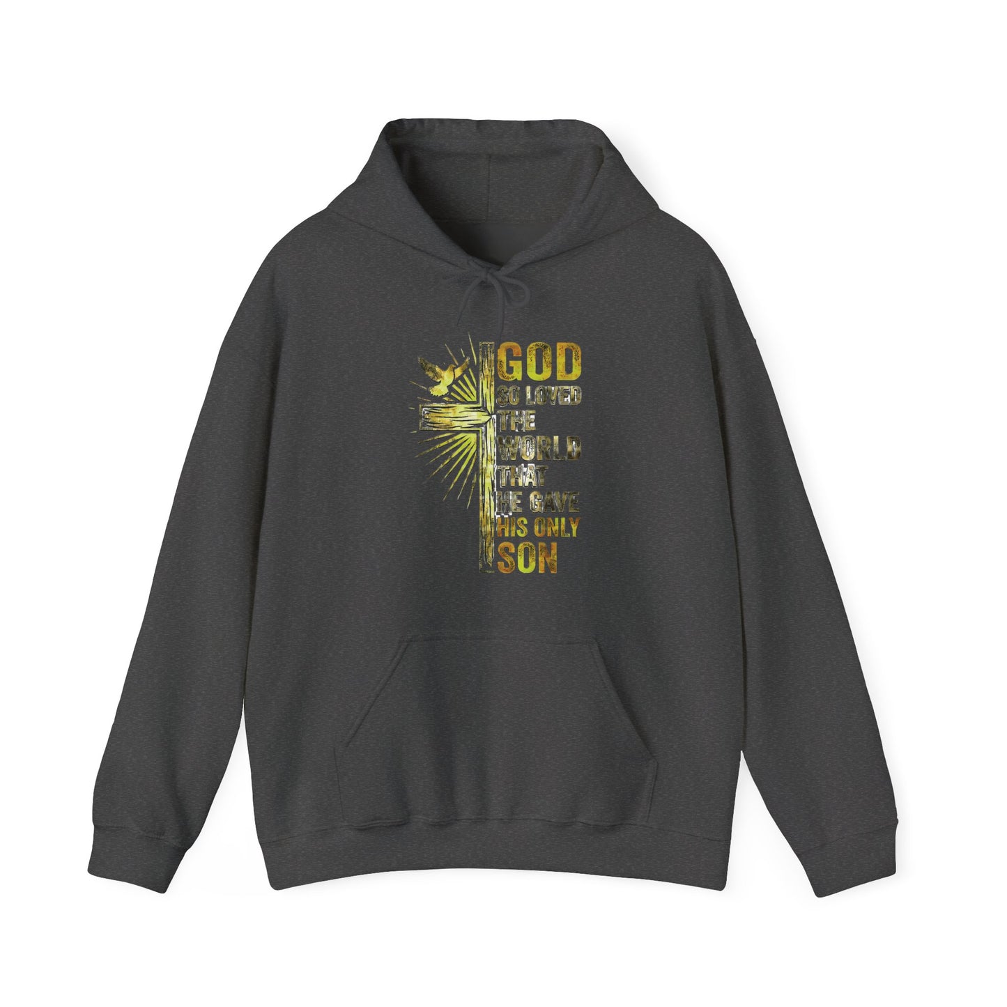 “God So Loved the World” John 3:16 Unisex Heavy Blend Hoodie