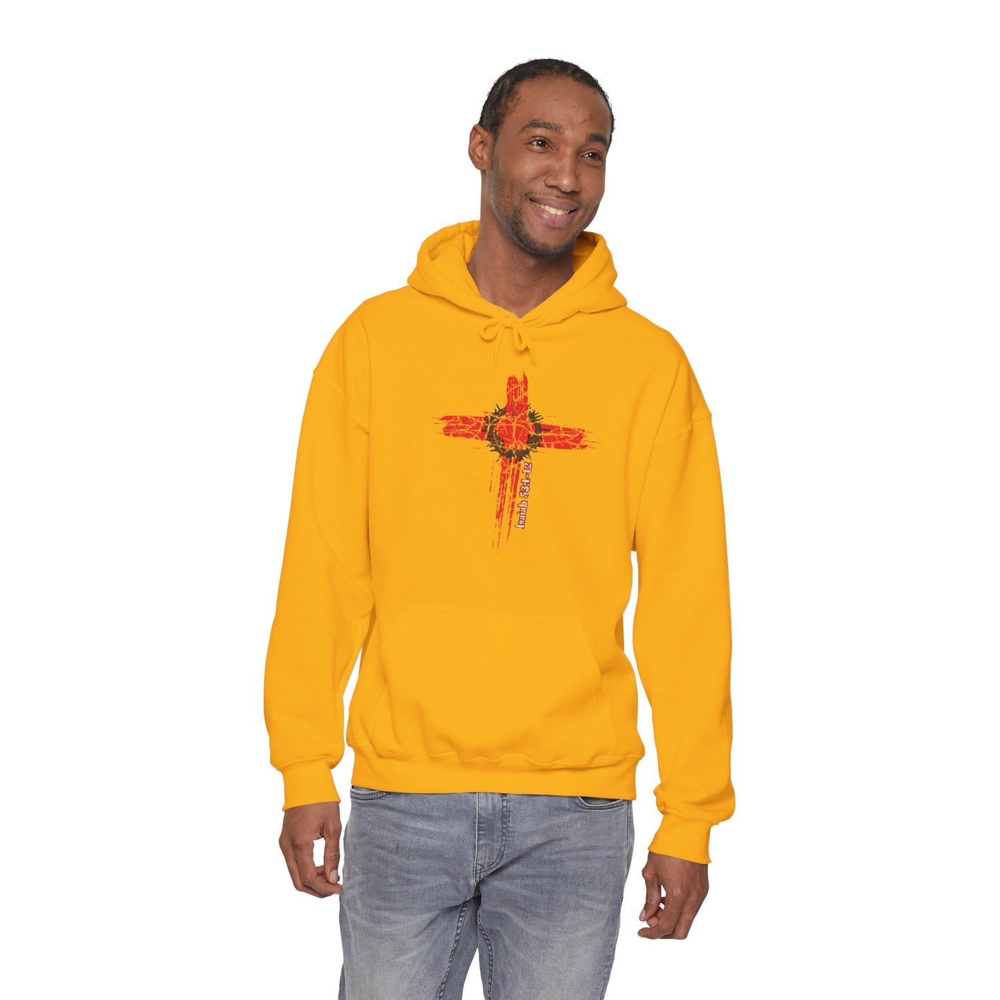 Isaiah 53:1-12 Cross Unisex Heavy Blend Hoodie