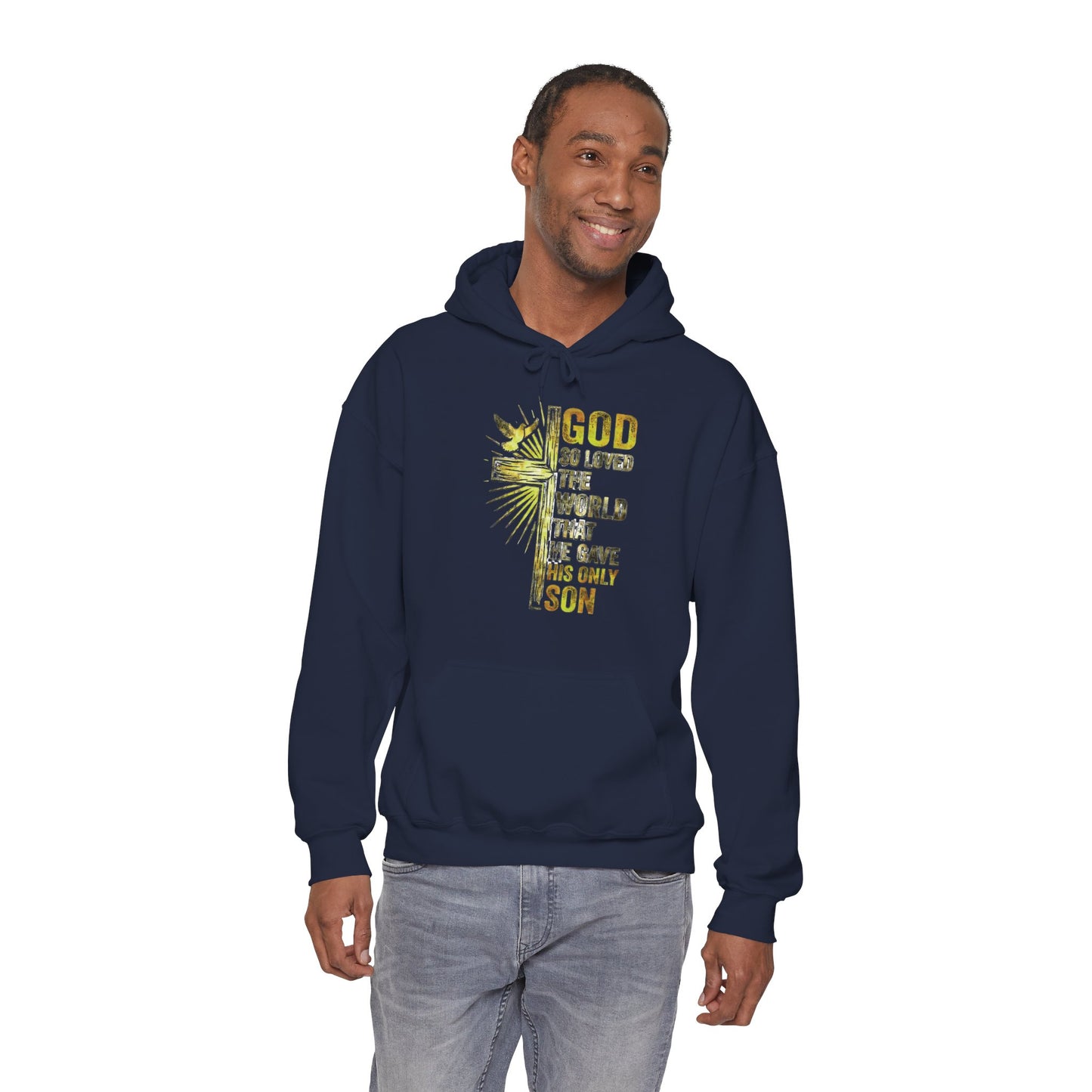 “God So Loved the World” John 3:16 Unisex Heavy Blend Hoodie