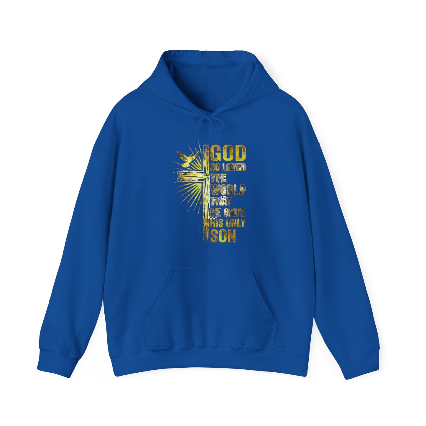 “God So Loved the World” John 3:16 Unisex Heavy Blend Hoodie