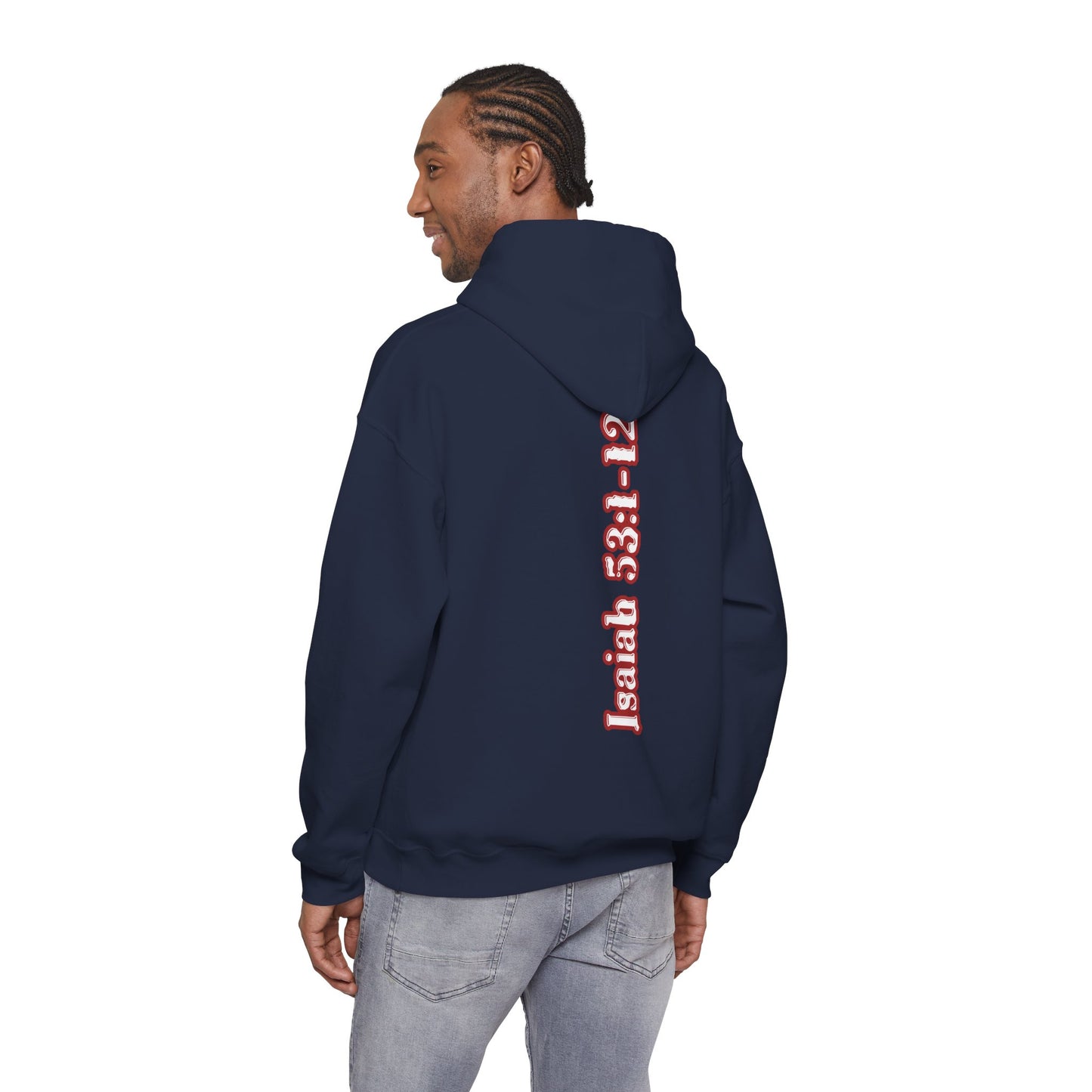 Isaiah 53:1-12 Cross Unisex Heavy Blend Hoodie