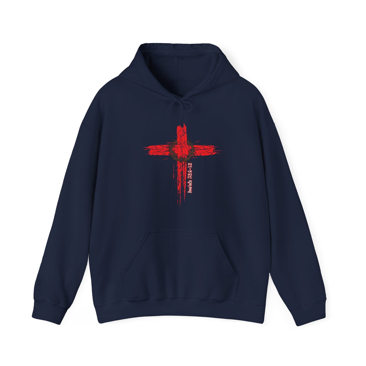 Isaiah 53:1-12 Cross Unisex Heavy Blend Hoodie