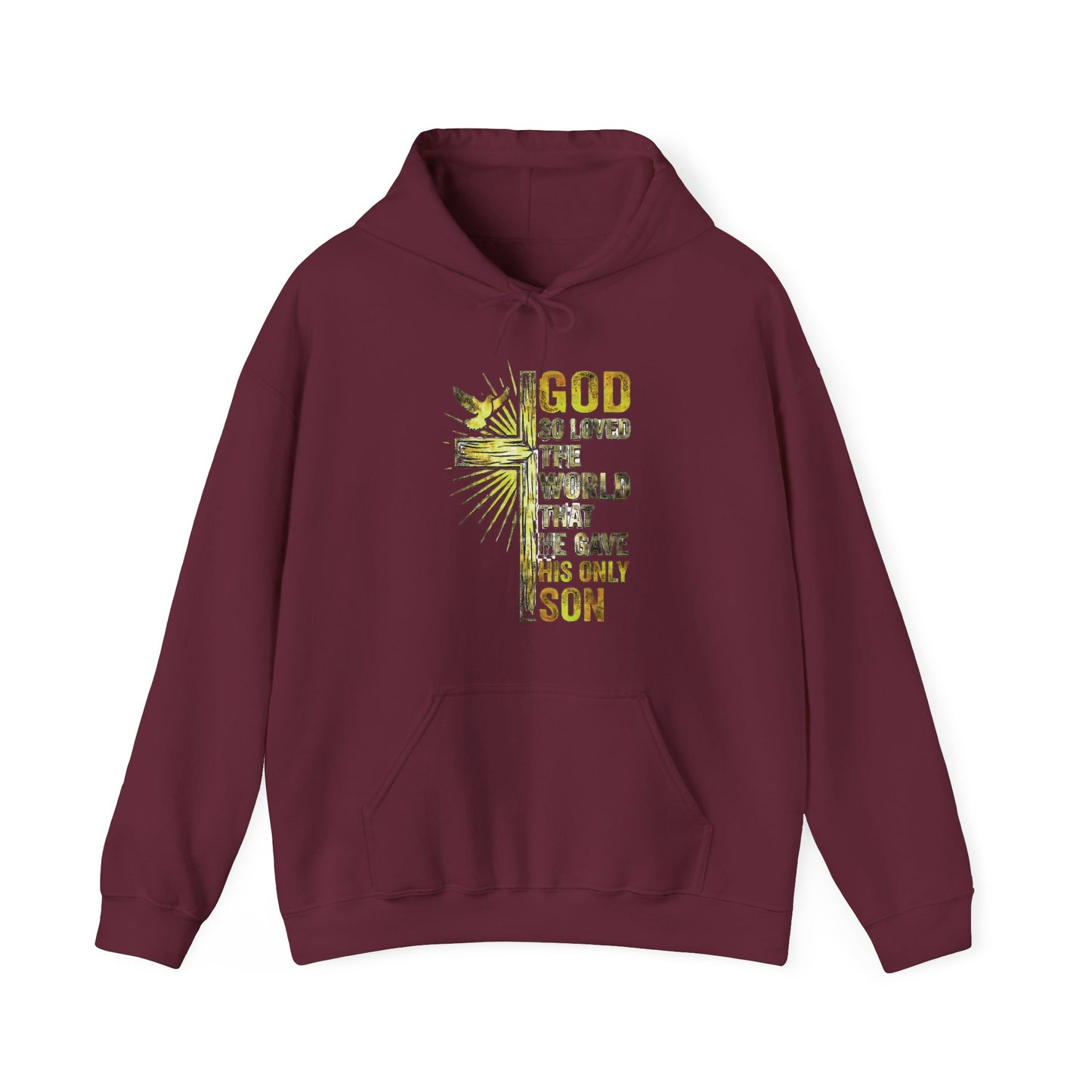 “God So Loved the World” John 3:16 Unisex Heavy Blend Hoodie