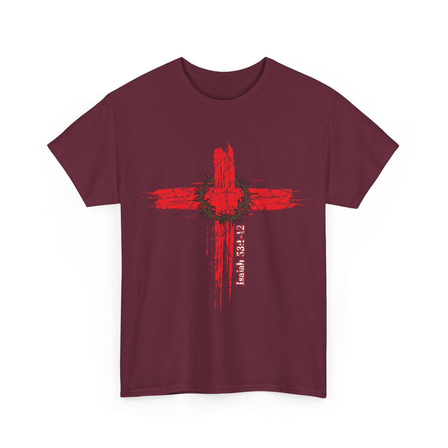 Isaiah 53:1-12 Cross Unisex Heavy Cotton Shirt