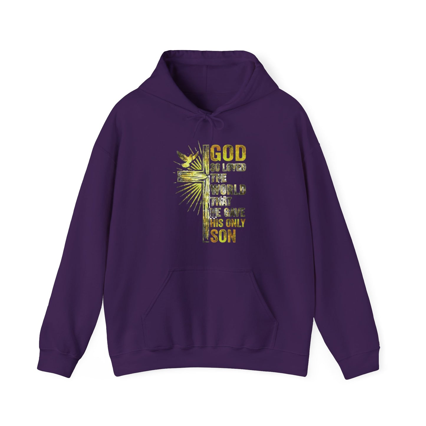 “God So Loved the World” John 3:16 Unisex Heavy Blend Hoodie