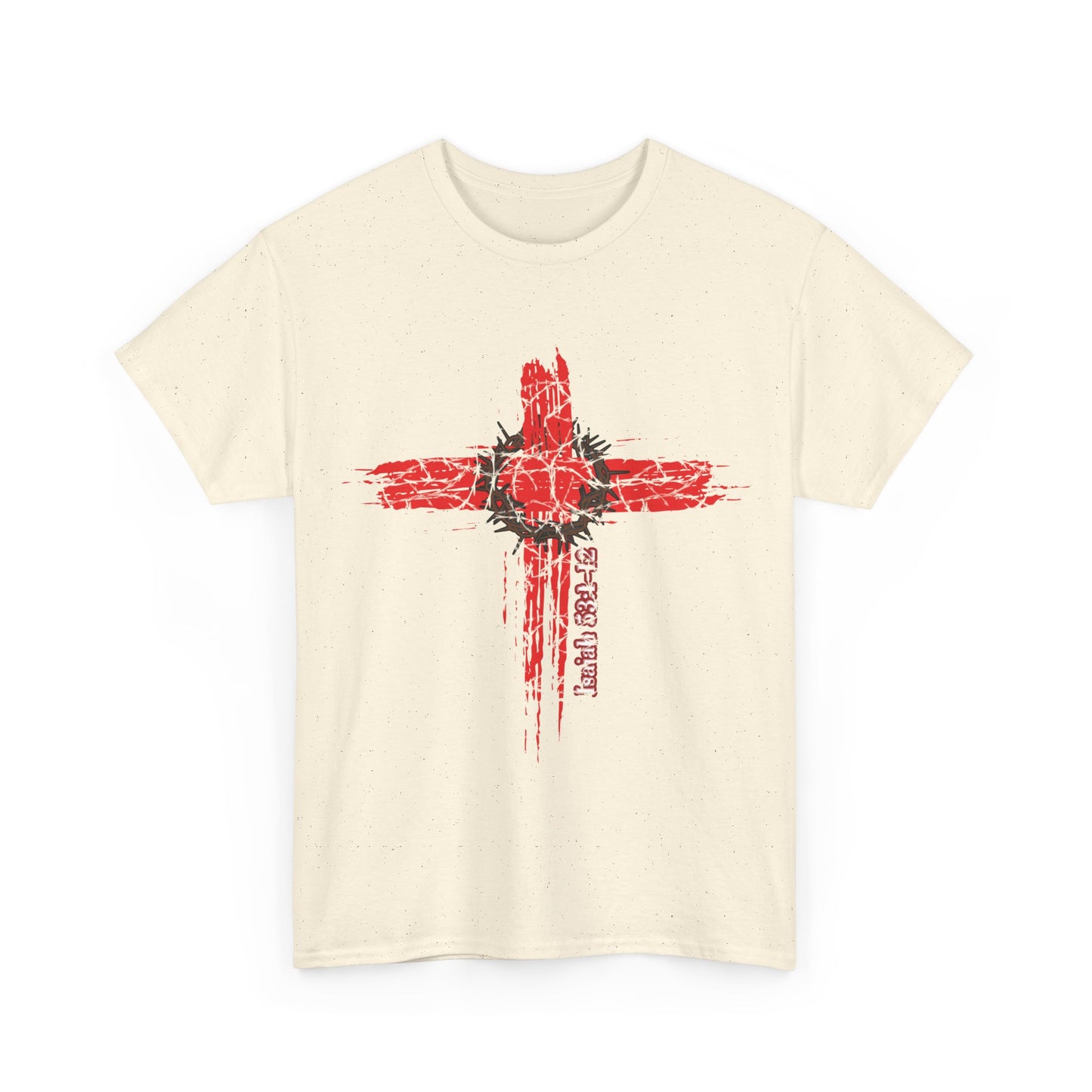Isaiah 53:1-12 Cross Unisex Heavy Cotton Shirt