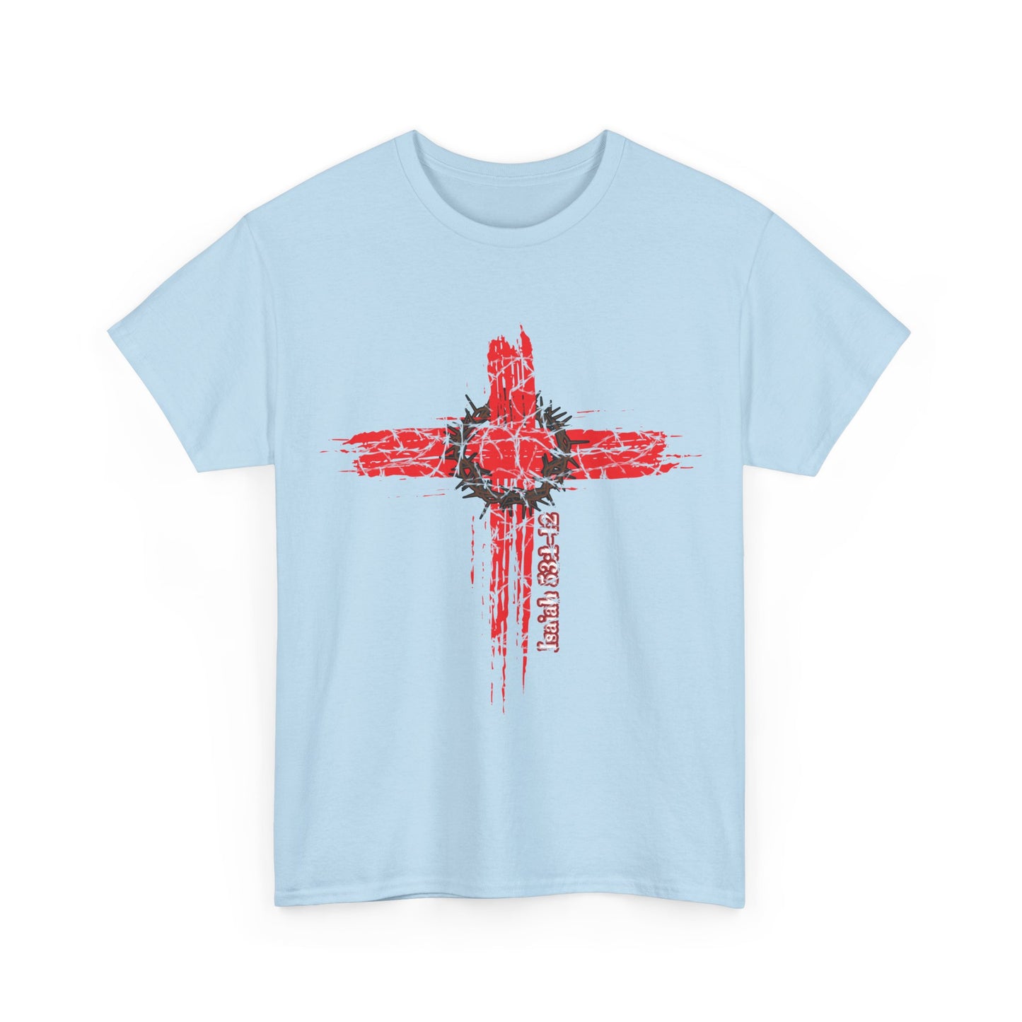 Isaiah 53:1-12 Cross Unisex Heavy Cotton Shirt