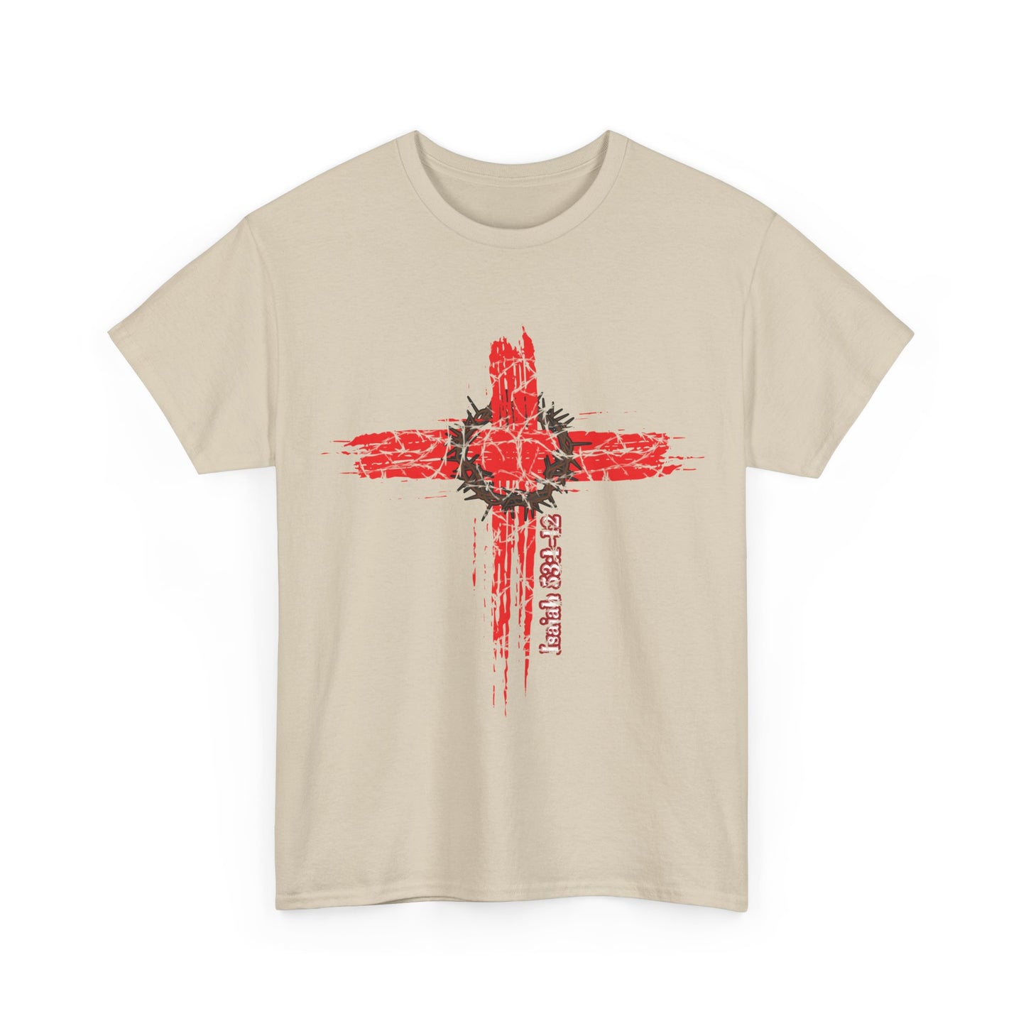 Isaiah 53:1-12 Cross Unisex Heavy Cotton Shirt