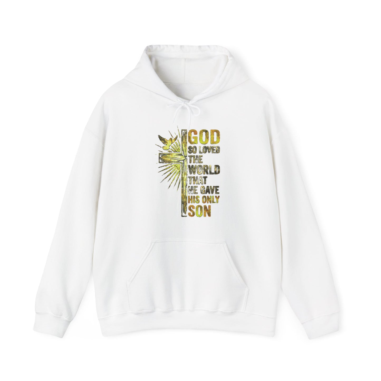 “God So Loved the World” John 3:16 Unisex Heavy Blend Hoodie