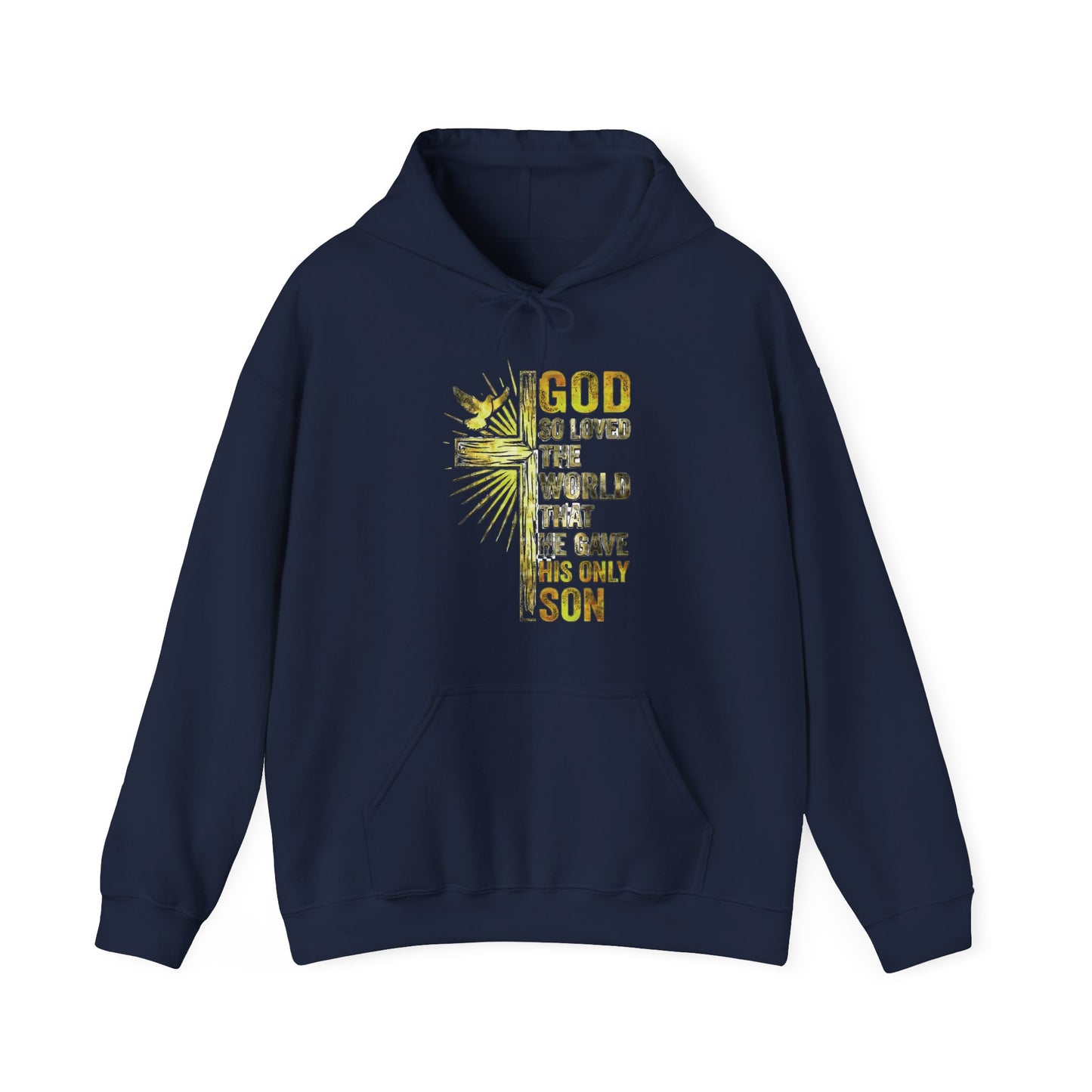 “God So Loved the World” John 3:16 Unisex Heavy Blend Hoodie
