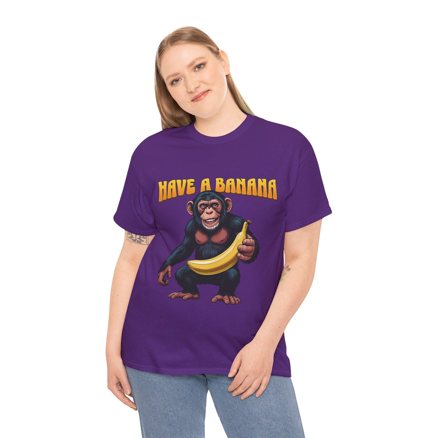 Have a Banana and Stress Less Unisex Heavy Cotton T-shirt