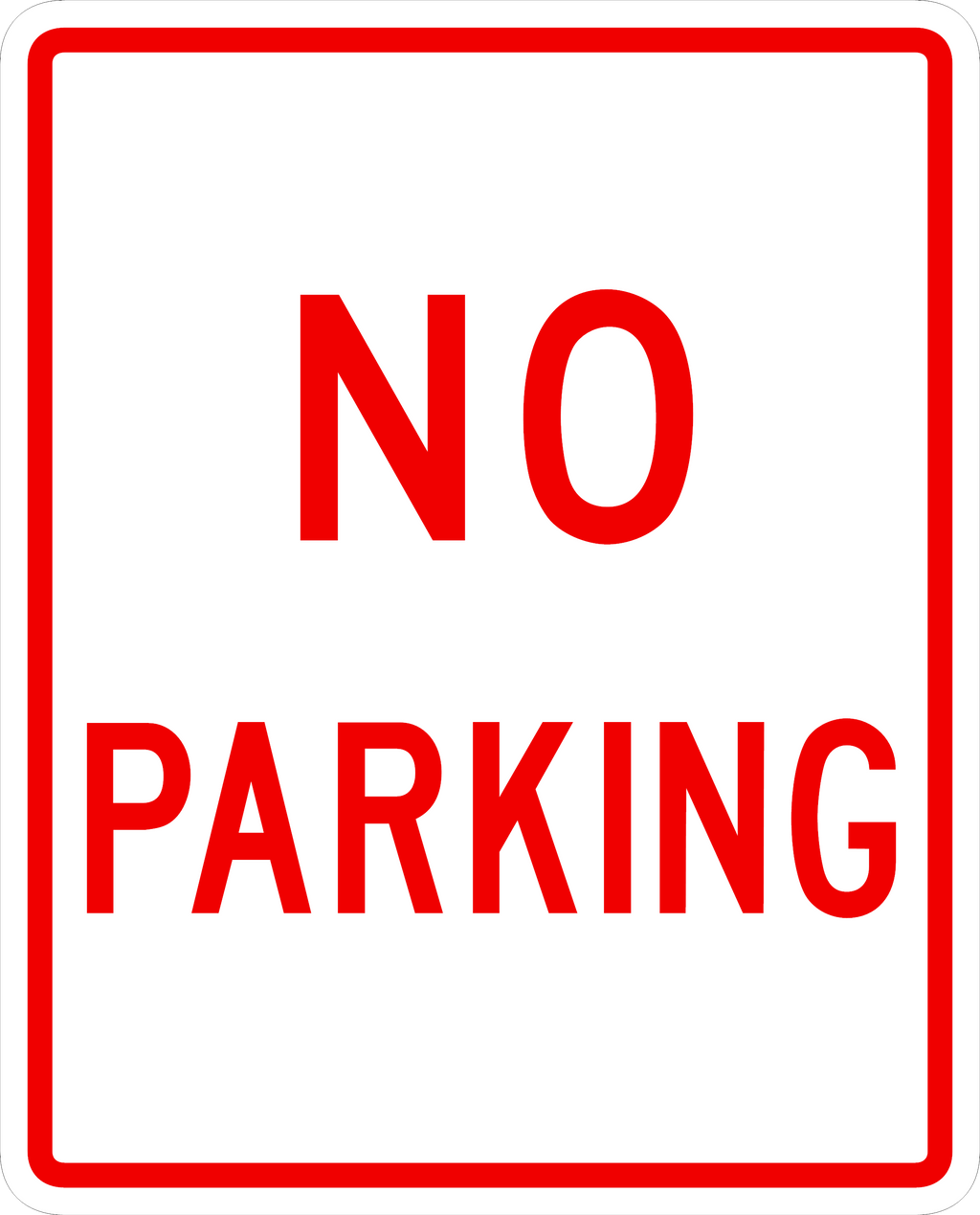 No Parking Sign - Corrugated 18x24 inches