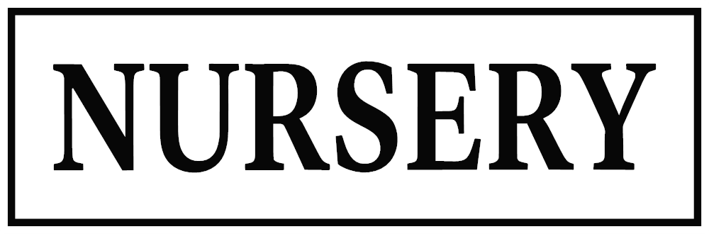 Nursery Sign — Black — 6x18 Corrugated Plastic
