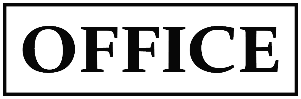 Office Sign — Black — 6x18 Corrugated Plastic