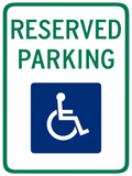 Reserved Parking Handicap Sign - Corrugated