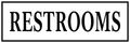 Restrooms Sign — Black — 6x18 Corrugated Plastic