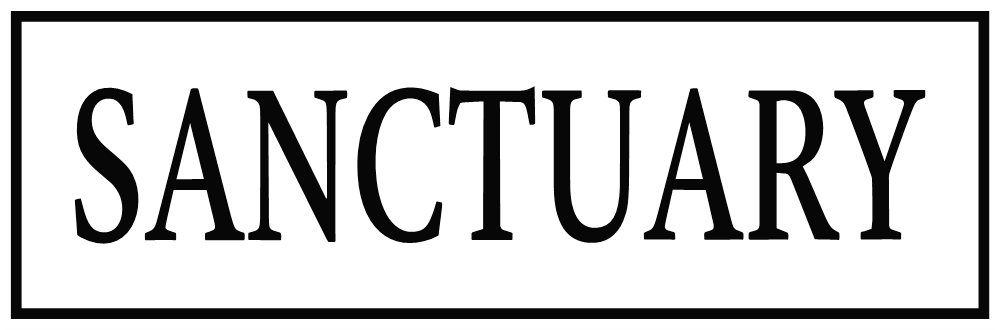 Sanctuary Sign — Black — Corrugated