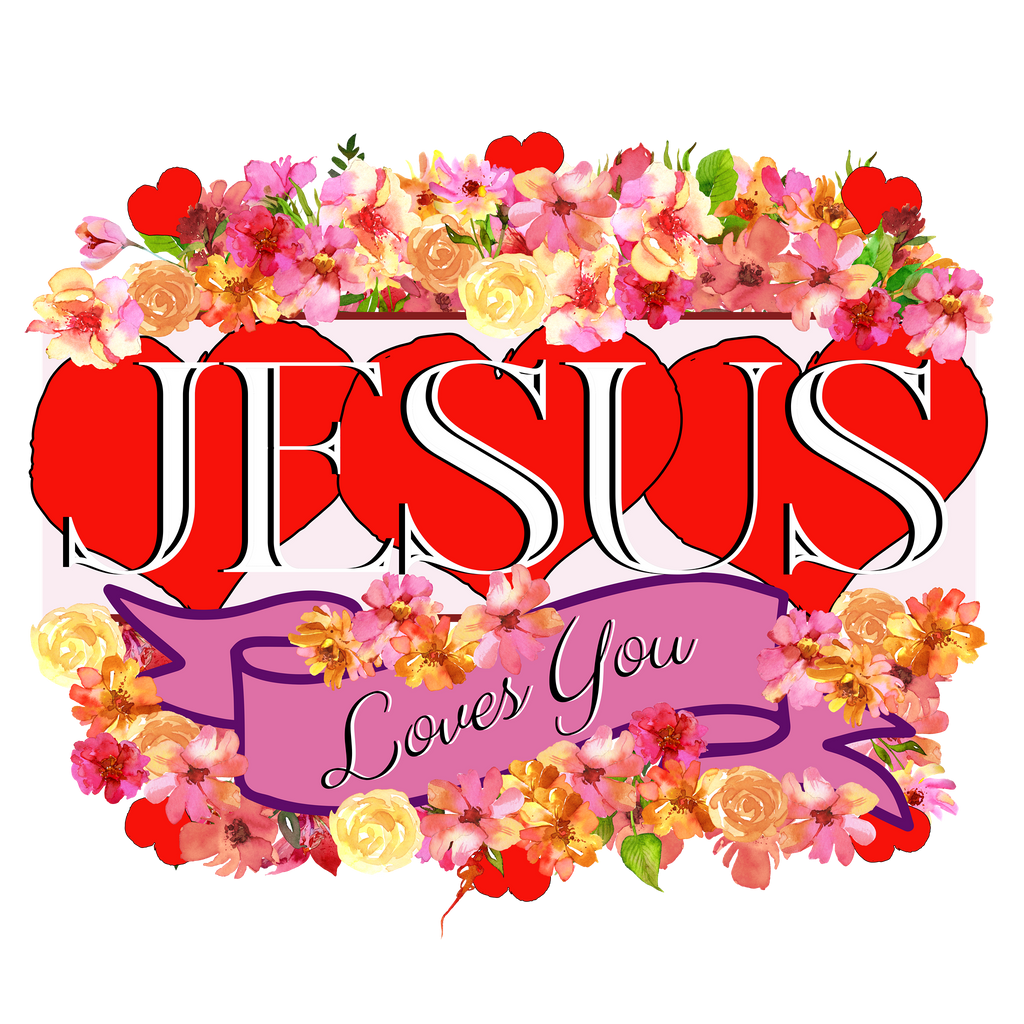 Jesus Loves You Women's V-Neck Sublimation T-Shirt