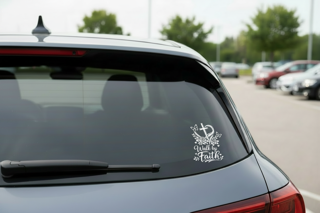 Walk by Faith Decal