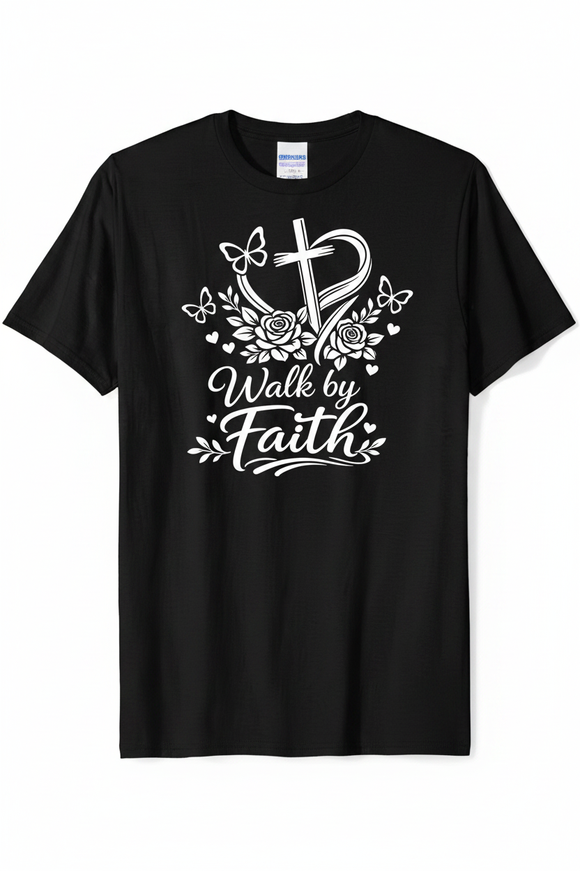 Walk by Faith T-Shirt – HTV