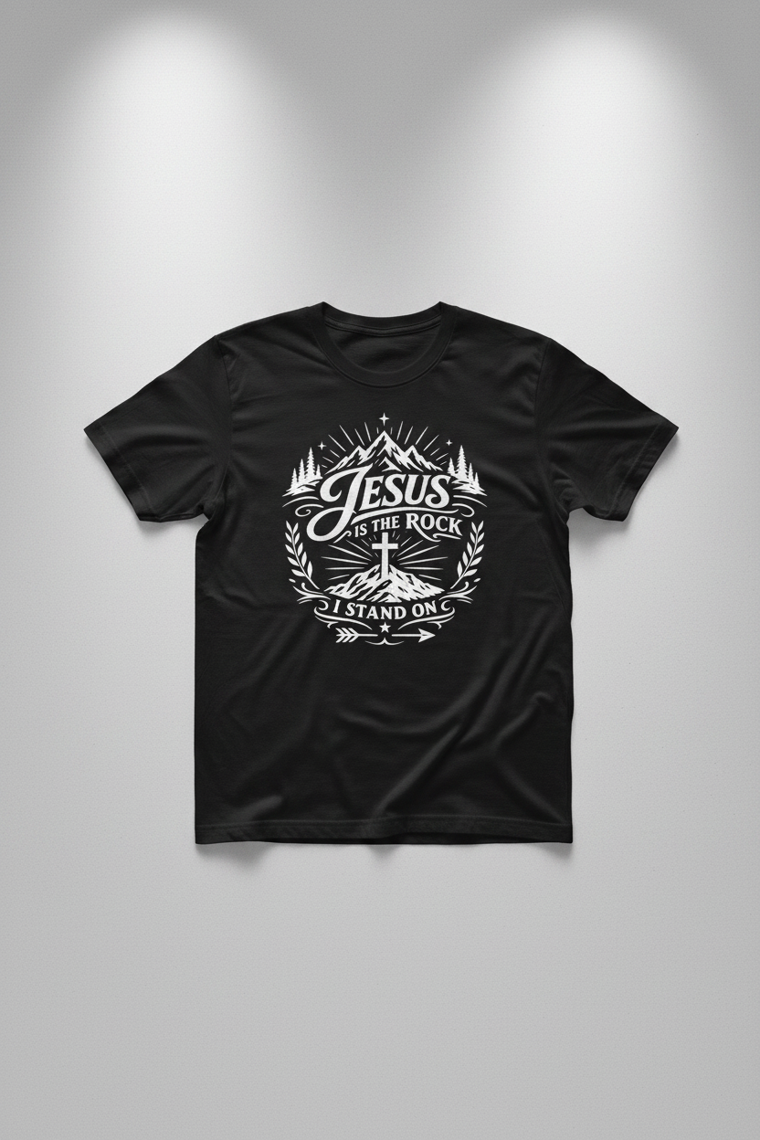 Jesus Is The Rock I Stand On T-Shirt – HTV