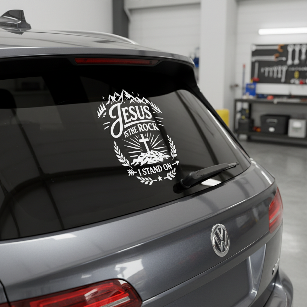 Jesus Is The Rock I Stand On Vinyl Decal