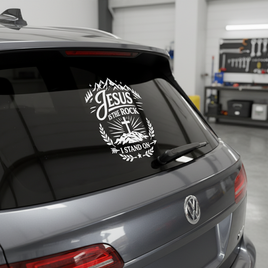 Jesus Is The Rock I Stand On Vinyl Decal