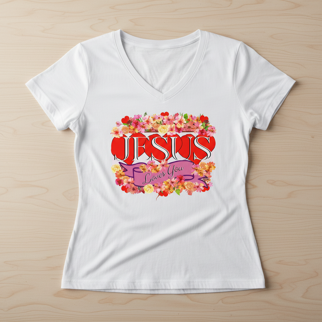 Jesus Loves You Flat Lay - Wood Surface