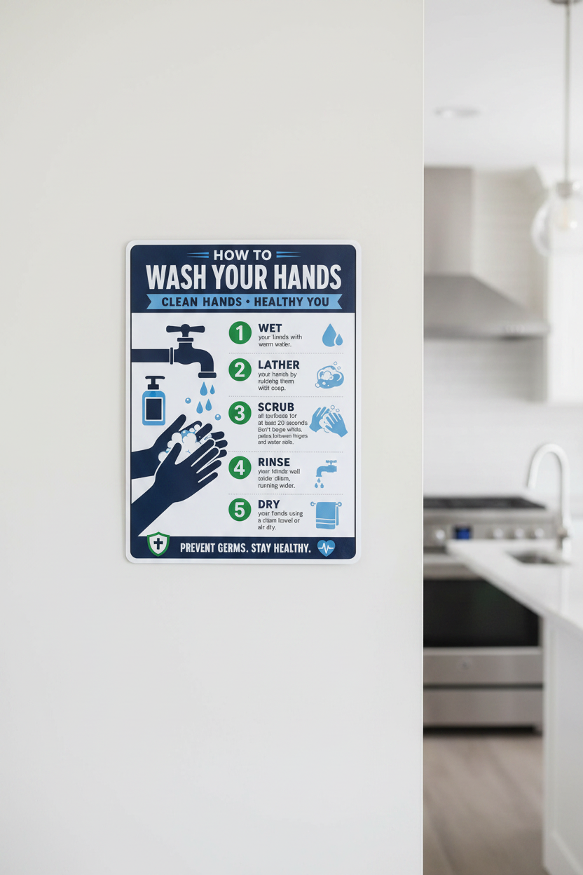 Laminated Hand Washing Sign