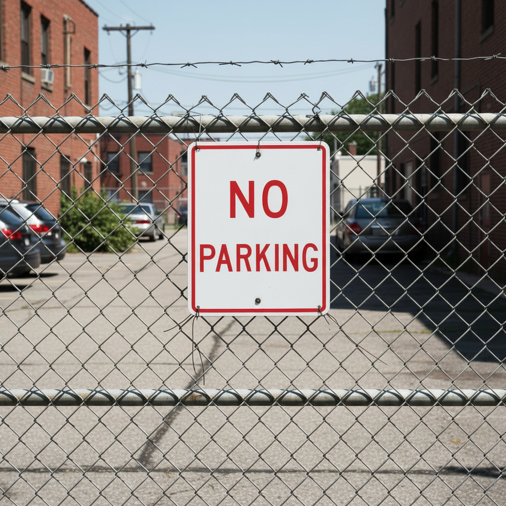 No Parking Sign 12x18 - Fence